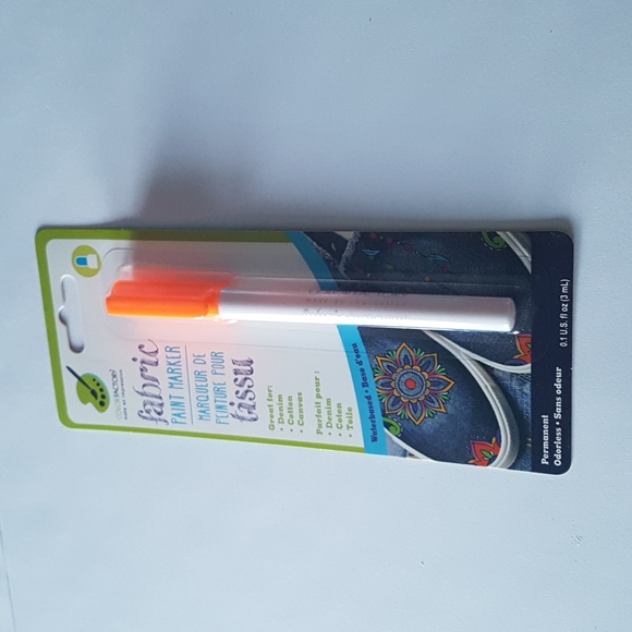 Permanent Fabric Paint Marker (Neon Orange) - Picture 3 of 9